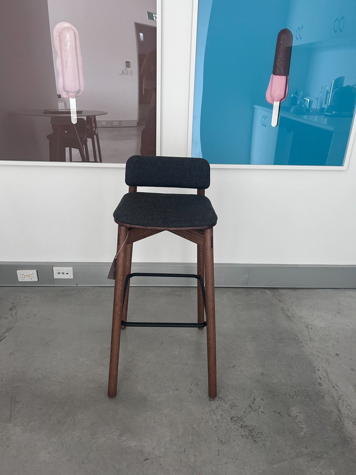 Jasny Barstool with Upholstery (Brown Wash - 750H)