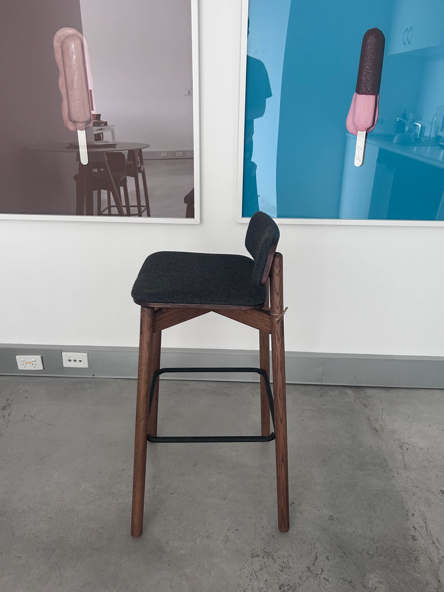 Jasny Barstool with Upholstery (Brown Wash - 750H)