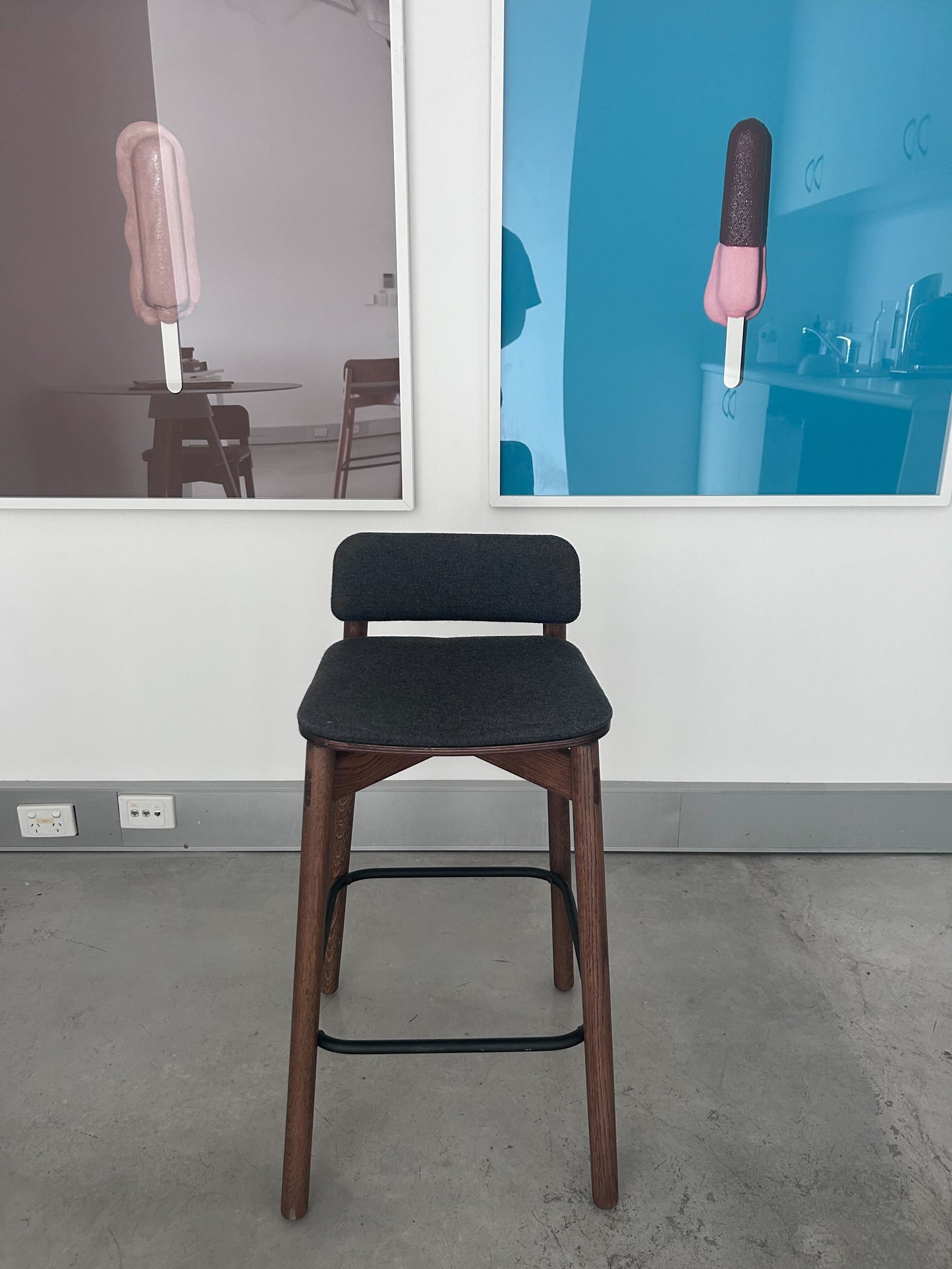 Jasny Barstool with Upholstery (Brown Wash - 650H)