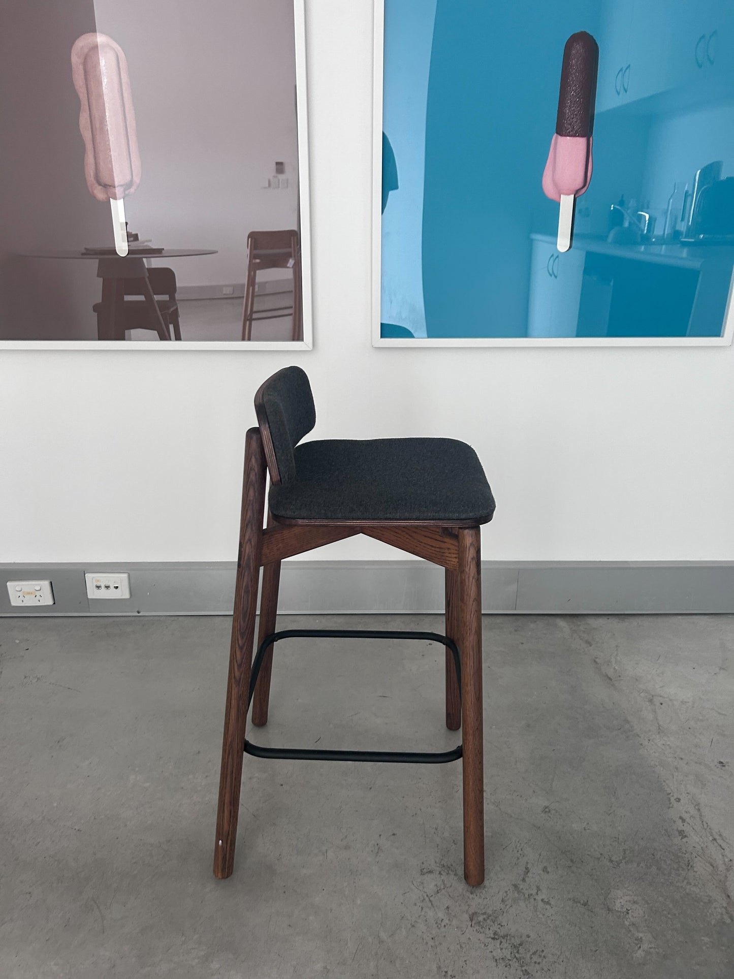 Jasny Barstool with Upholstery (Brown Wash - 650H)