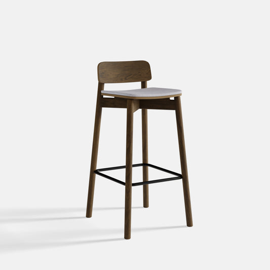 Jasny Barstool with Upholstery (Brown Wash - 750H)