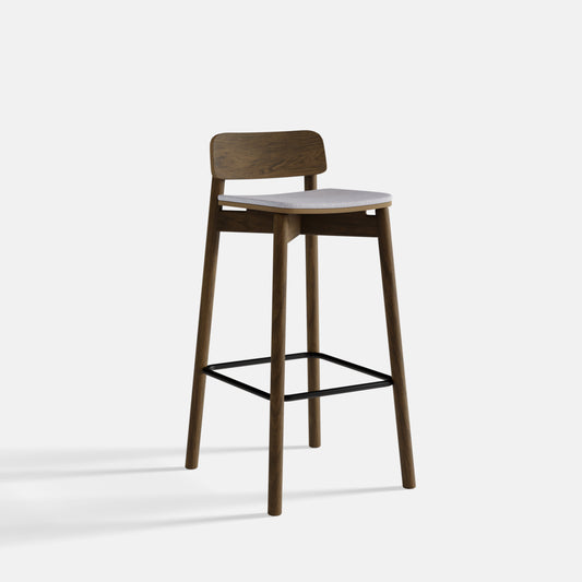 Jasny Barstool with Upholstery (Brown Wash - 650H)